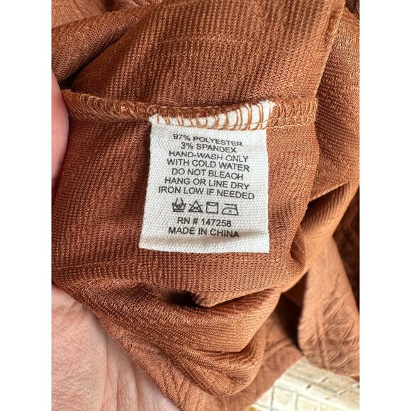 Simply Southern  Collection Burnt Orange Jewel Dress Large - Picture 4 of 5